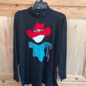Raggs…. Plus wearable art Lagen look Texas cowgirl shirt size L/XL